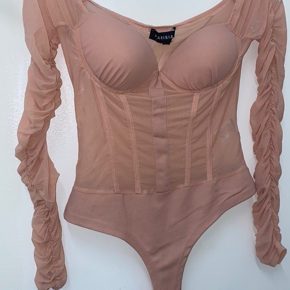 Mesh/rosy Parisian bodysuit!